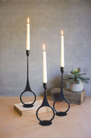 Iron Ring Candle Holders