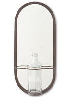 Sally Wall mirror with glass bottle holder