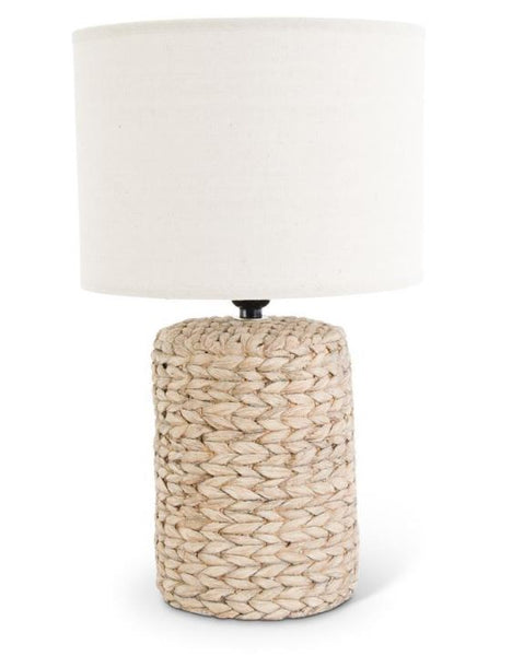 Concrete Woven Textured Lamp with Shade