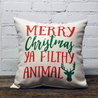 Filthy Animal Christmas Pillow